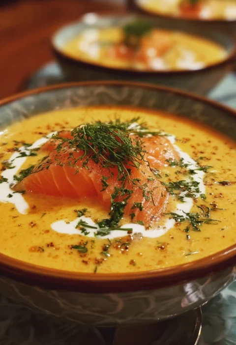 Delicious Salmon Soup Perfect Cold Winters Night