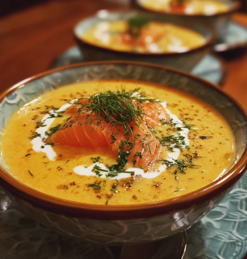 Delicious Salmon Soup Perfect Cold Winters Night