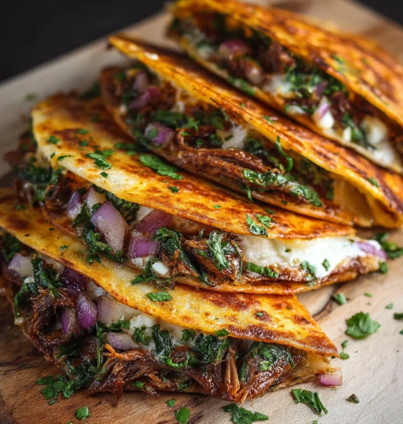 Delightful Quesadillas Spinach Feta Mozzarella Red Onion