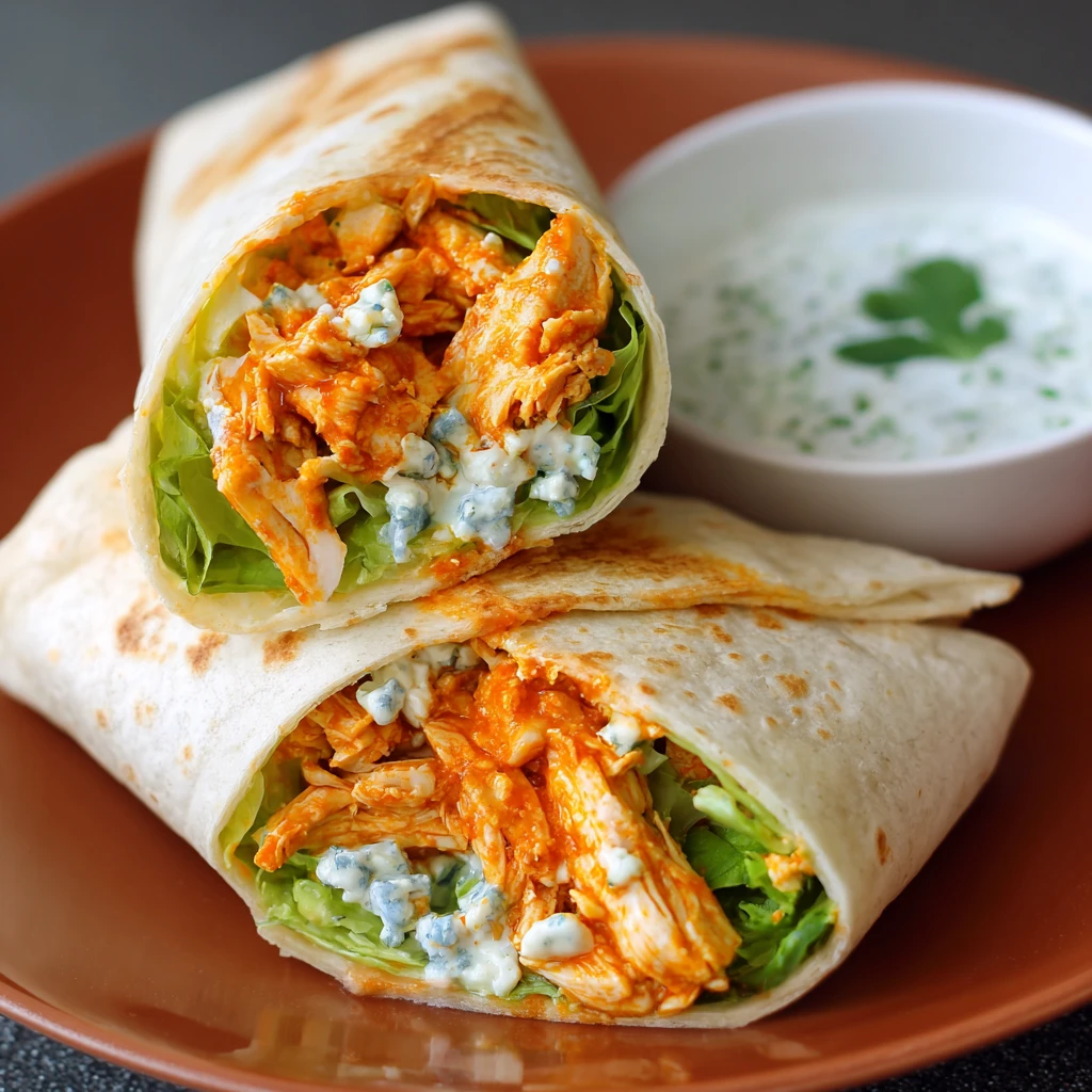 Easy Buffalo Chicken Wraps : Quick & Spicy Lunch