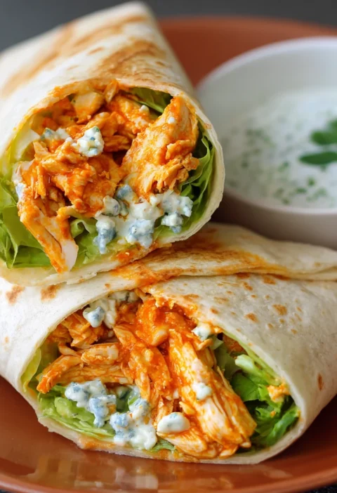 Buffalo Chicken Wraps Spicy Lunch