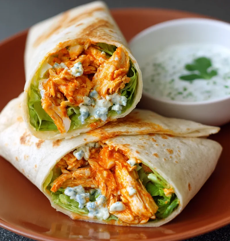 Buffalo Chicken Wraps Spicy Lunch
