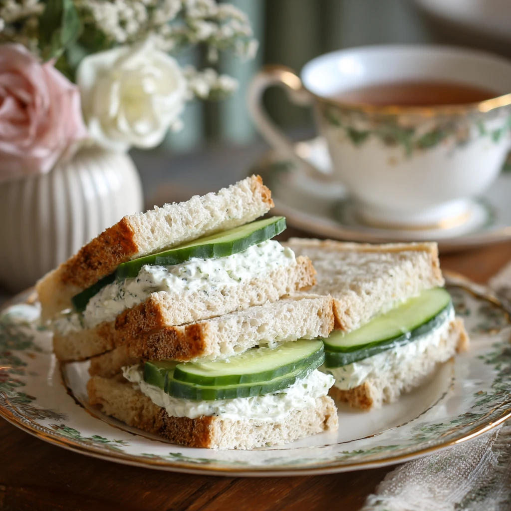 Easy Cucumber Tea Sandwiches : Classic & Creamy