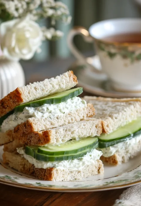 Cucumber Tea Sandwiches Classic Creamy