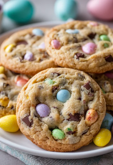 Easter Cookies Made Chocolate Chips Cadbury Mini Eggs