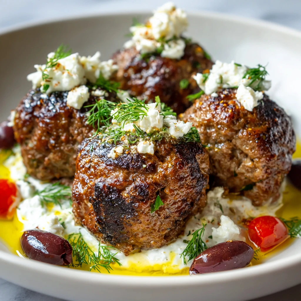 Easy & Juicy Keto Greek Meatballs