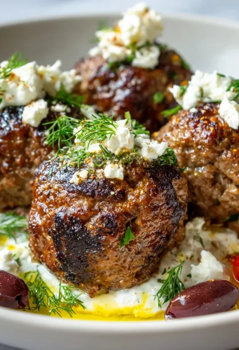 Juicy Keto Greek Meatballs