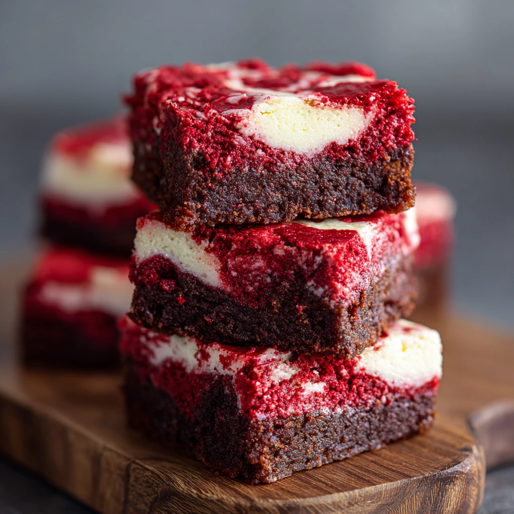 Easy Red Velvet Cheesecake Brownies