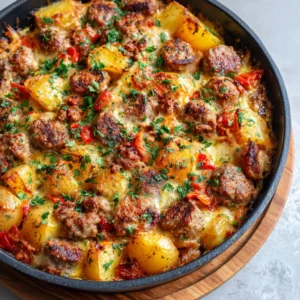 Easy Sausage & Potato Bake : One-pan Family Dinner