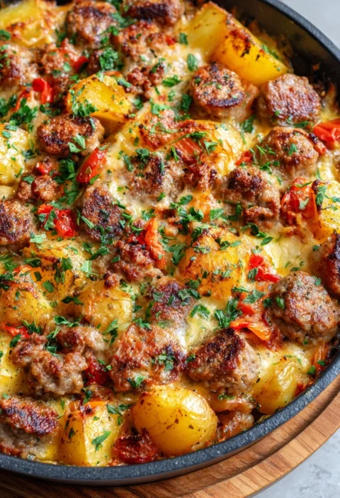 Sausage Potato Bake Onepan Family Dinner