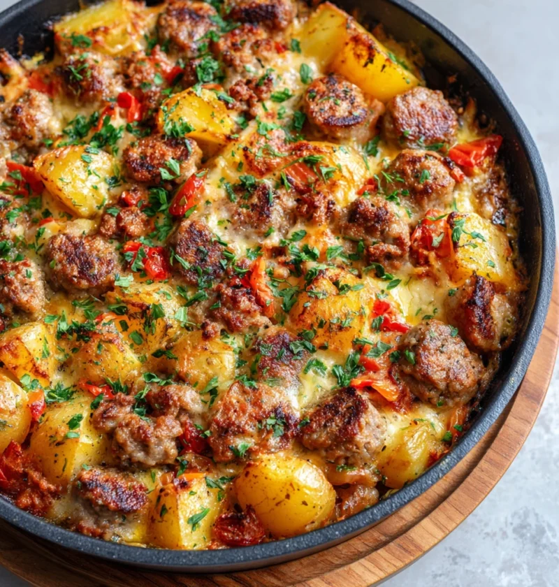 Sausage Potato Bake Onepan Family Dinner