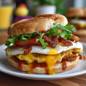 Easy Spicy Chipotle Breakfast Sandwich