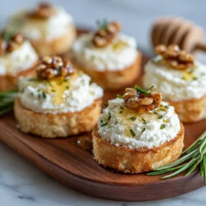 Easy Whipped Feta & Honey Bites : Trending Party Appetizer