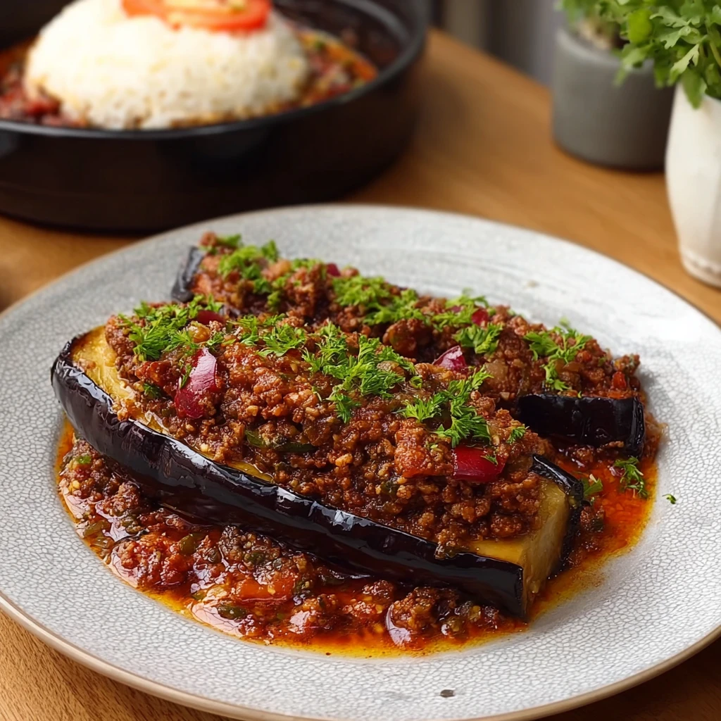 Eggplant with Minced Meat Sauce