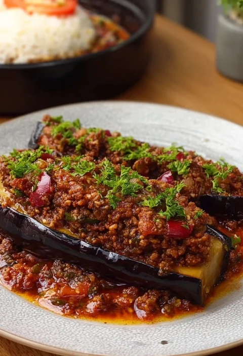 Eggplant Minced Meat Sauce