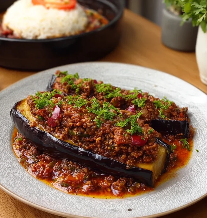 Eggplant Minced Meat Sauce