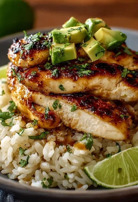 Fresh Honey Lime Chicken Rice
