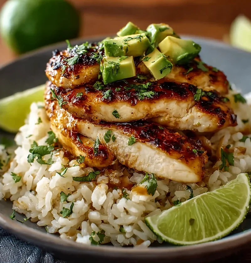 Fresh Honey Lime Chicken Rice