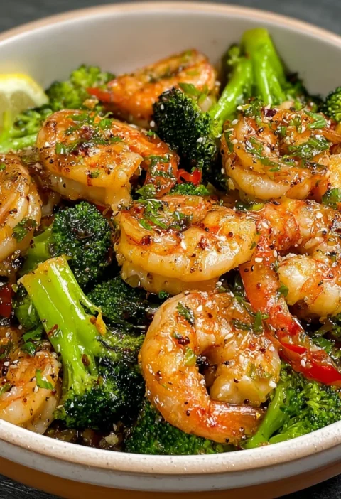 Garlic Butter Shrimp Broccoli Stirfry