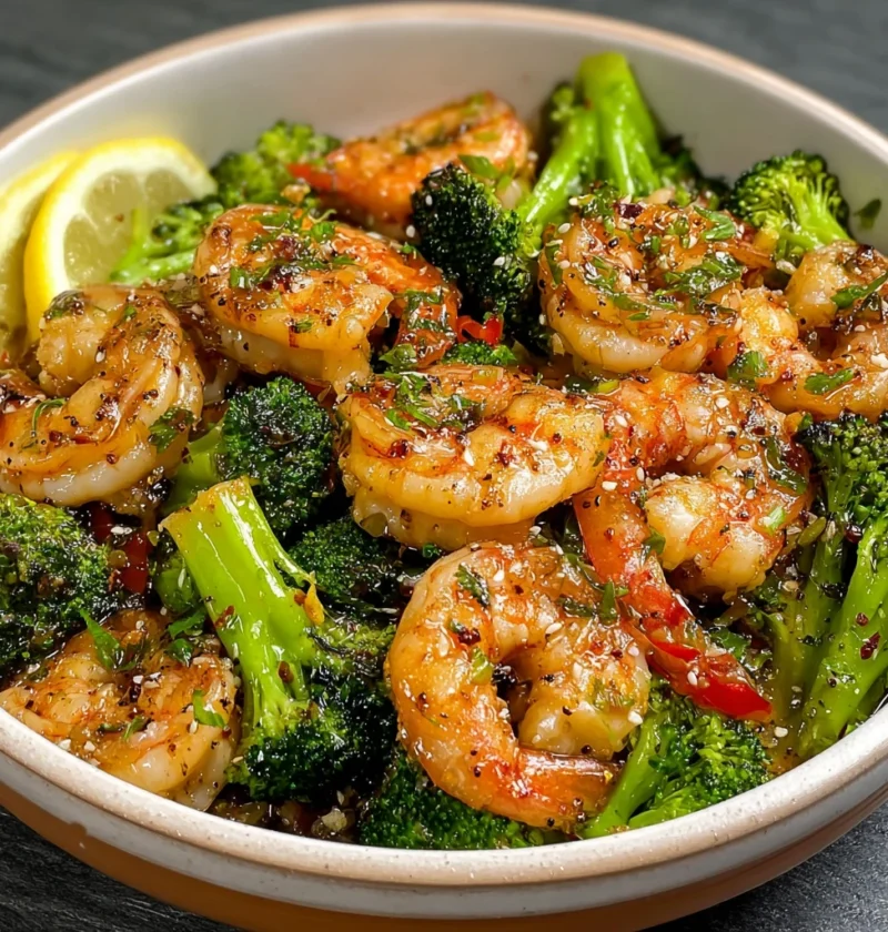 Garlic Butter Shrimp Broccoli Stirfry