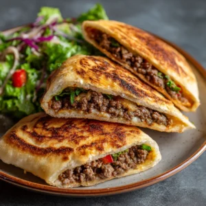 Golden Crispy Lebanese Arayes : Juicy Beef Pita Perfection