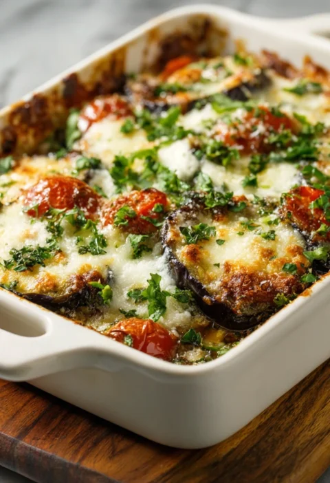 Healthy Delicious Ricotta Eggplant Casserole