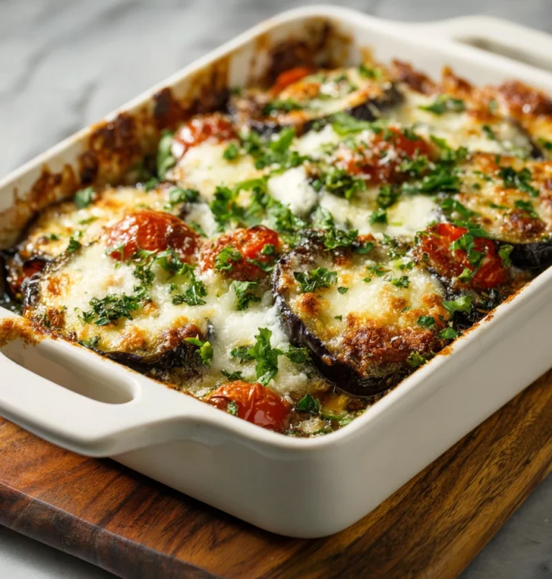 Healthy Delicious Ricotta Eggplant Casserole