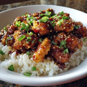 Honey Chili Chicken with Rice