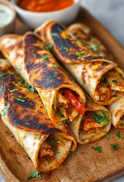Make Chicken Tikka Paratha Rolls This Recipe