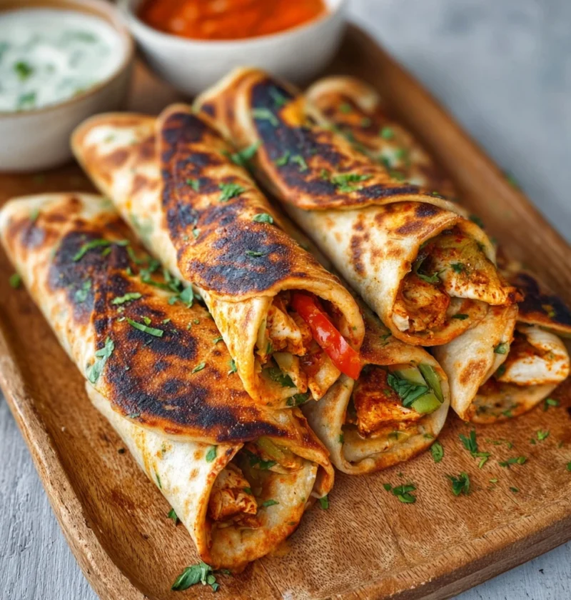 Make Chicken Tikka Paratha Rolls This Recipe