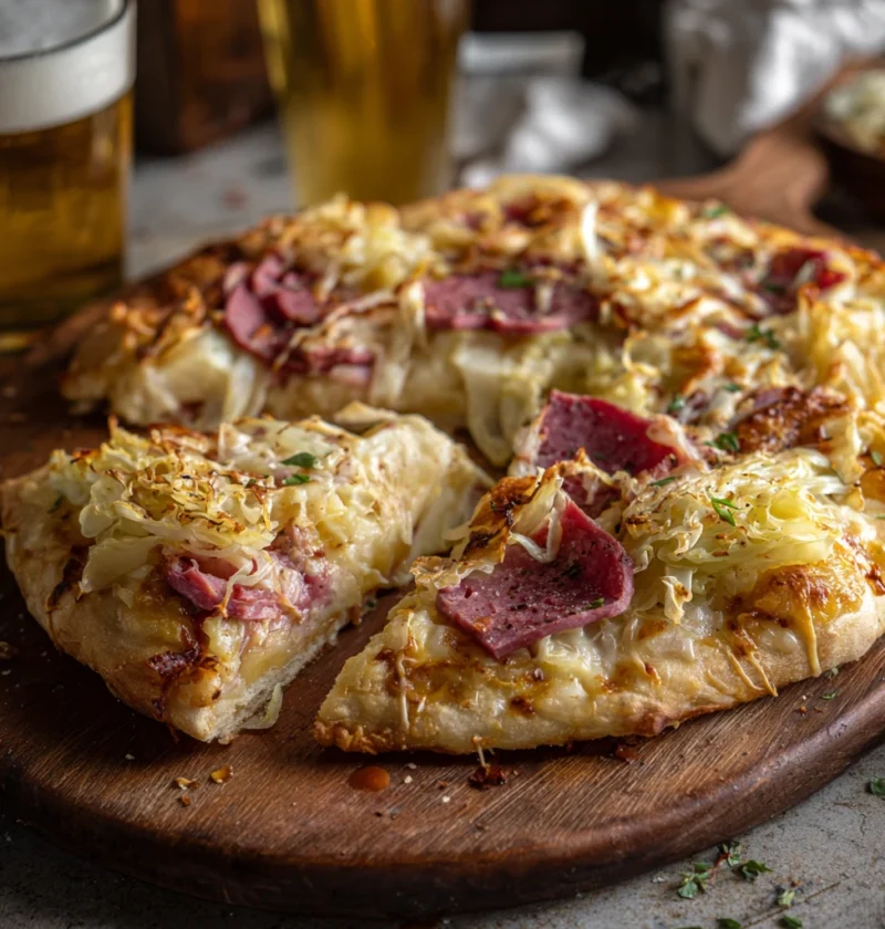 Irish Pizza Cabbage Corned Beef Cheddar