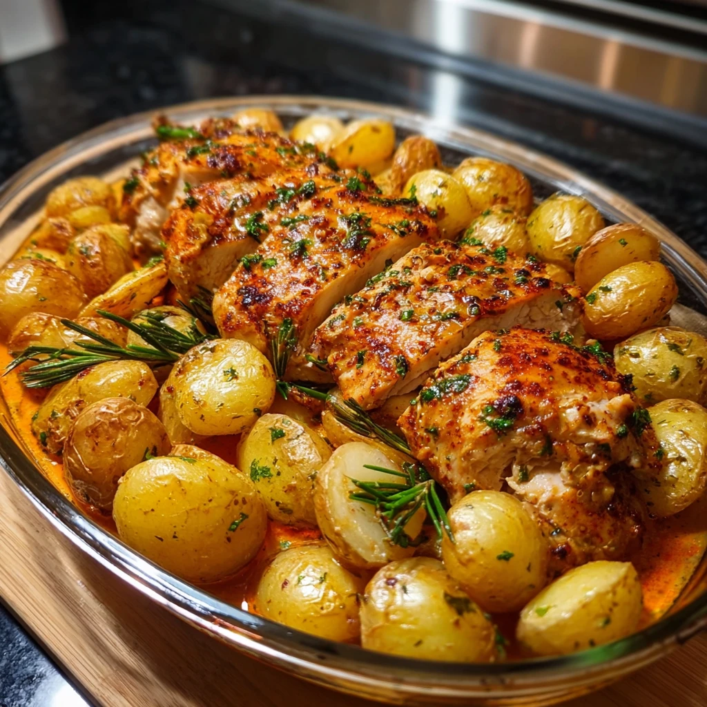 Irresistible Baked Chicken with Roasted Baby Potatoes