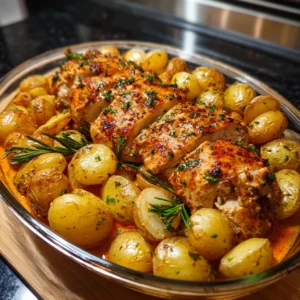 Irresistible Baked Chicken with Roasted Baby Potatoes