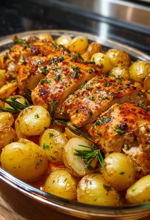 Irresistible Baked Chicken Roasted Baby Potatoes