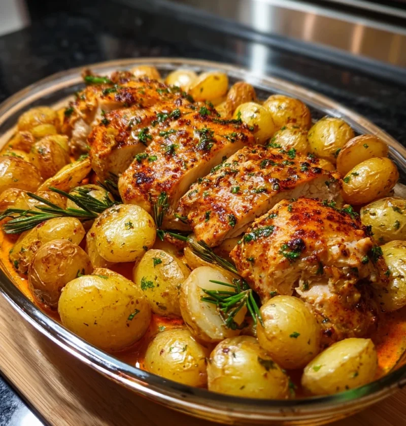 Irresistible Baked Chicken Roasted Baby Potatoes
