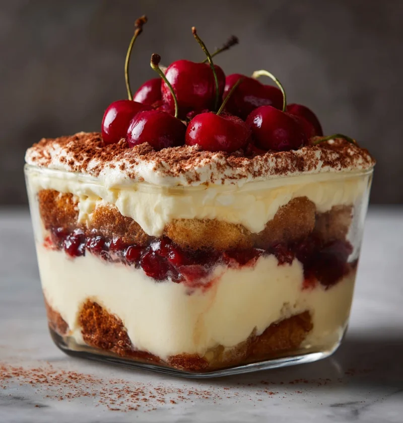 Irresistible Cherry Amaretto Tiramisu Creamy Boozy Decadent