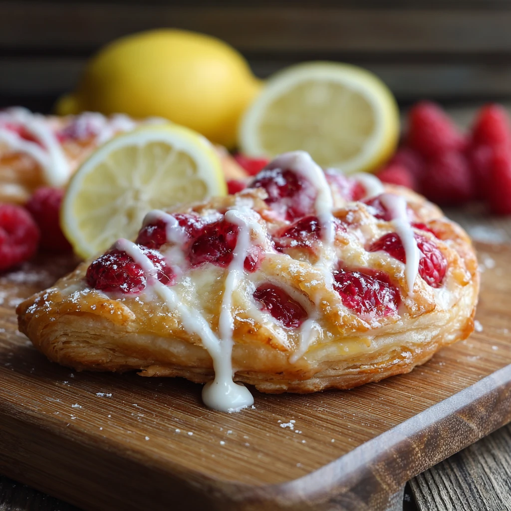 Lemon Raspberry Cream Cheese Danish : Perfect Blend of Zesty Lemon & Sweet Raspberry