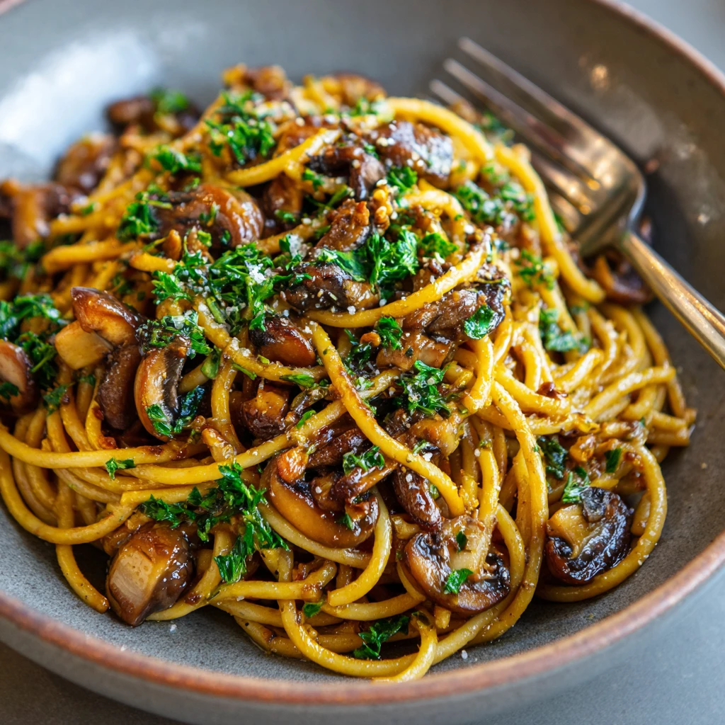 Miso Mushroom Bucatini