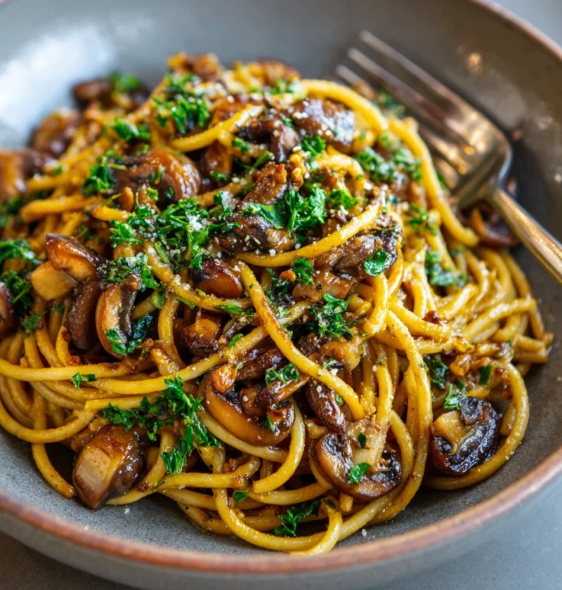 Miso Mushroom Bucatini