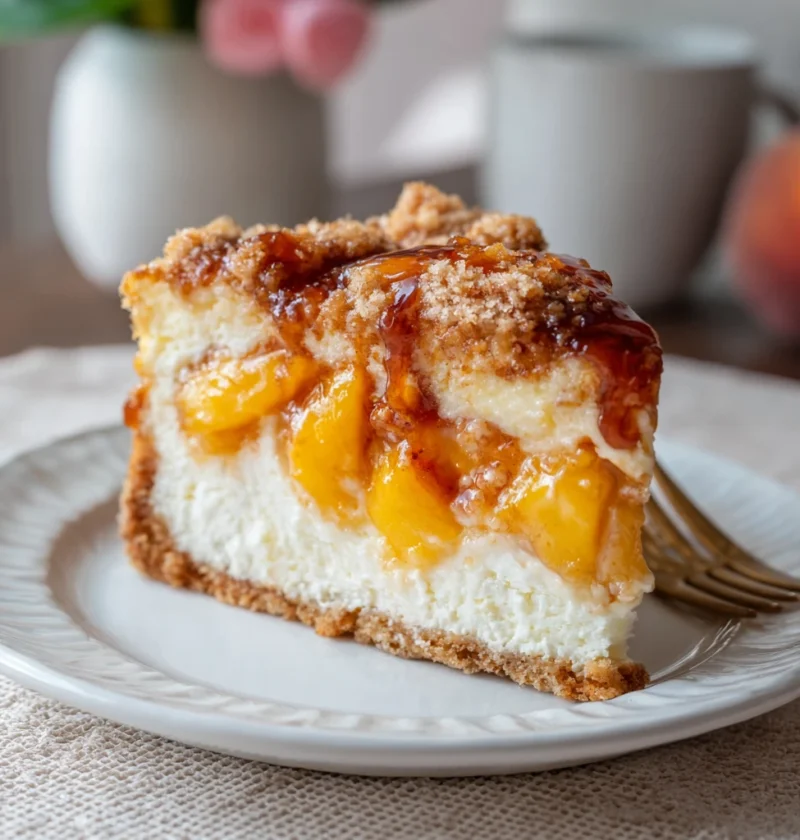 Peach Cobbler Fresh Cheesecake