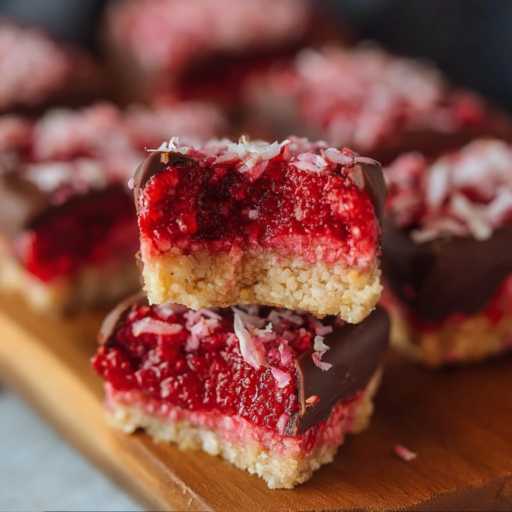 Raspberry Coconut Bars
