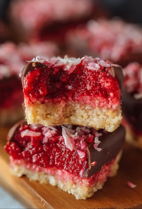 Raspberry Coconut Bars