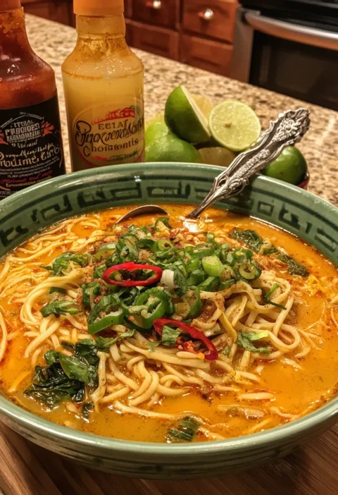 Red Thai Curry Noodle Soup