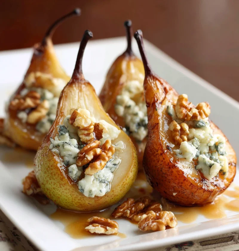Roasted Pears Blue Cheese Walnuts Sweet Savory Perfection