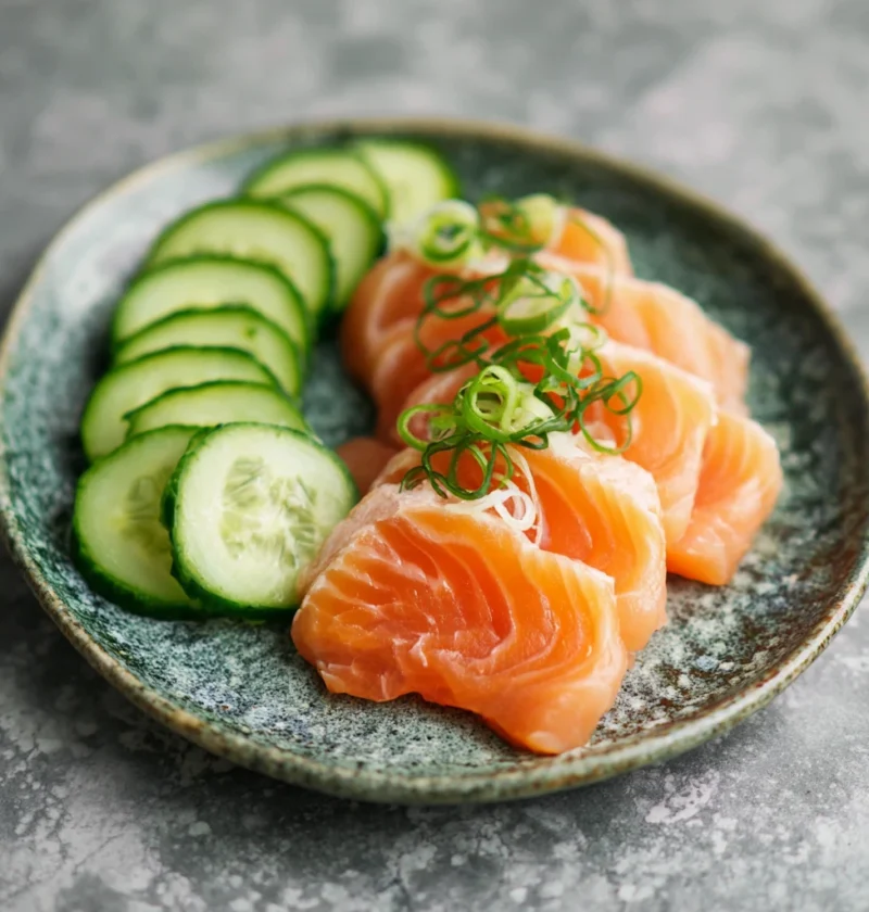 Salmon Sashimi Cucumbers