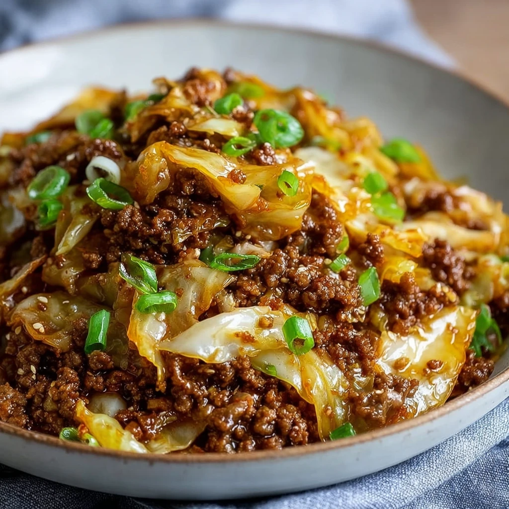 Savory Low Carb Mongolian Ground Beef & Cabbage : Better Than Takeout