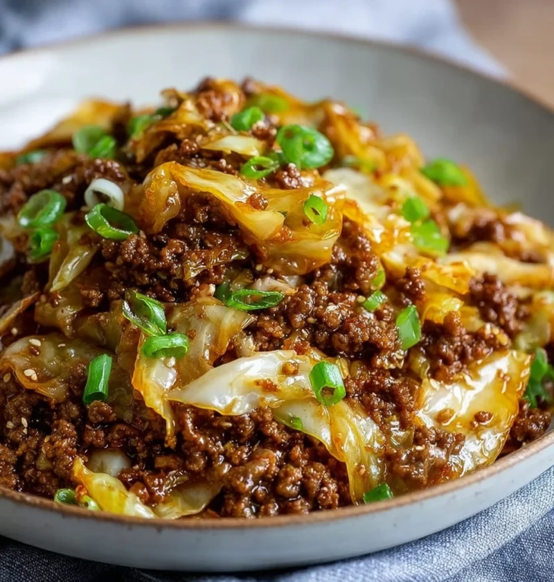 Savory Low Carb Mongolian Ground Beef Cabbage Better