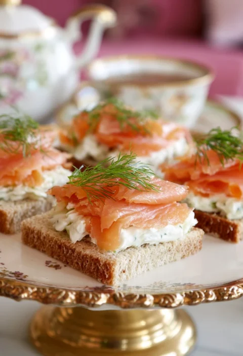 Smoked Salmon Dill Tea Sandwiches Elegant Afternoontea Favorite