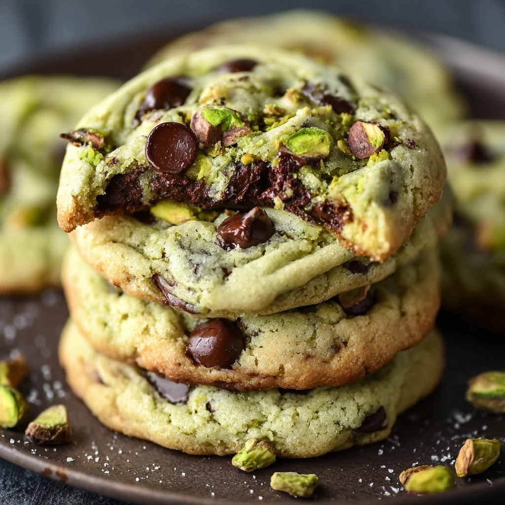 Soft & Gooey Pistachio Cream Chocolate Chip Cookies Dream