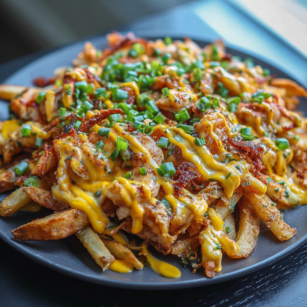 Spicy Cheesy Cajun Loaded Fries